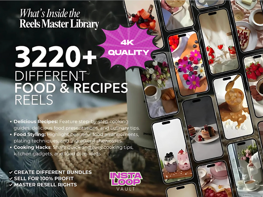 Pre-Made FOOD & Recipes Reels / Videos.
